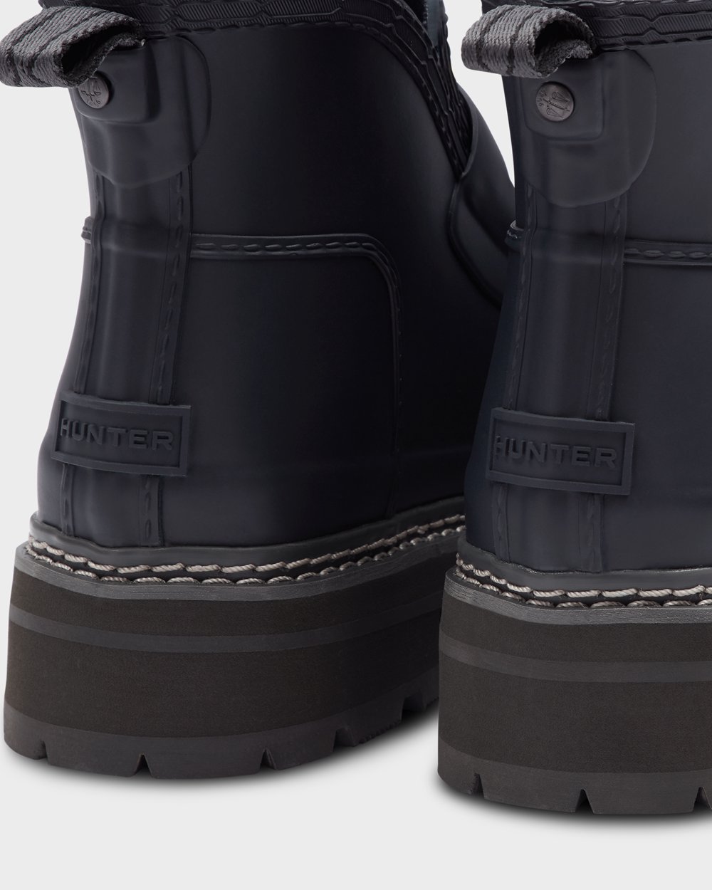 Women Hunter Refined Stitch Detail Loafers | Chelsea Boots Navy | NZ-84012-EYLD